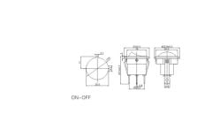 IC-131 Yuvarlak Işıklı Anahtar ON-OFF 3P