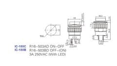 IC-180C 16mm Işıklı Buton Kalıcı