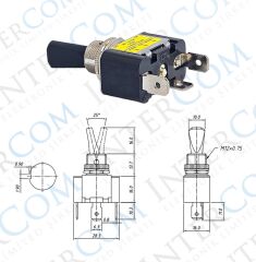 IC-151B Toggle Switch ON-OFF Işıklı - 12volt DC 30amper ASW-07D-2