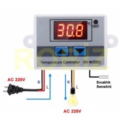 XH-W3001 AC 220V Dijital Termostat