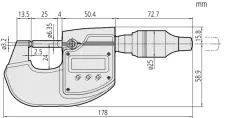 Mitutoyo 293-100-20 Dijital Dış Çap Mikrometresi 0-25mm