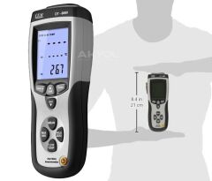 Cem DT-8880 Teleskobik Problu Kızgın Tel Hava Hızı Debisi ve Sıcaklık Ölçer