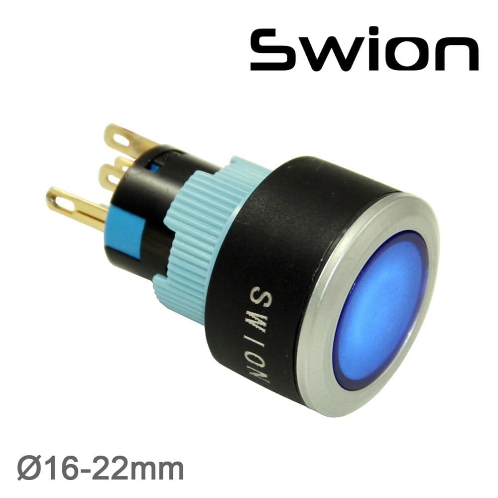 SWY-11Z 22mm LEDLİ Plastik Kalıcı Buton 1NO/1NC 5P