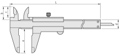 Mitutoyo 530-101 Verniyerli Mekanik Kumpas 0-150mm