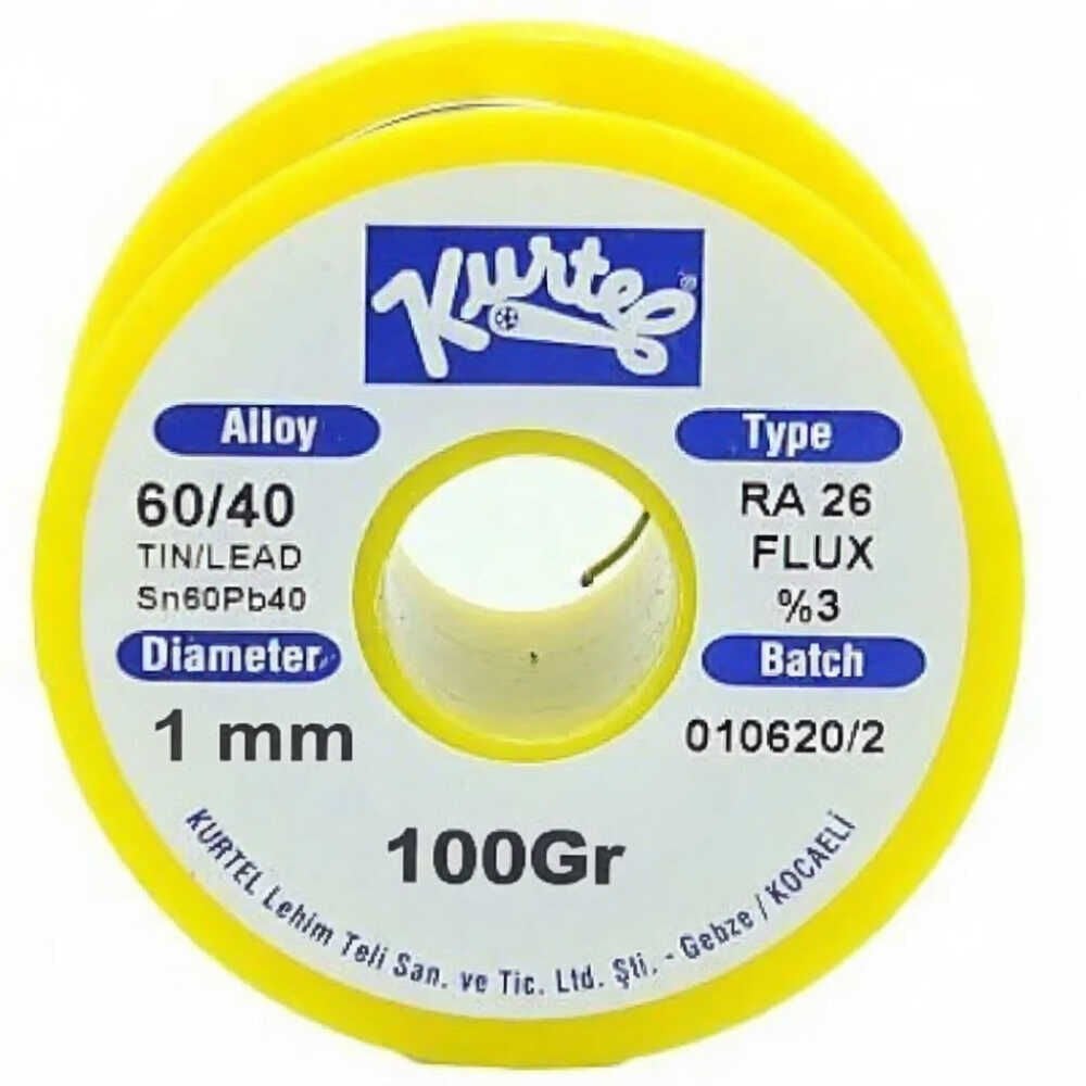 Kurtel Sn60/Pb40 Lehim Teli 1mm 100Gr