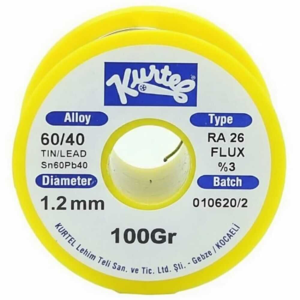 Kurtel Sn60/Pb40 Lehim Teli 1.2mm 100Gr