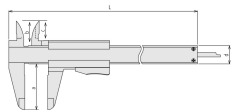Mitutoyo 531-122 Sürmeli Kumpas Başparmak Kelepçeli  0-150mm