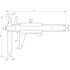 Mitutoyo 536-101 Offset Kumpas 0-150mm
