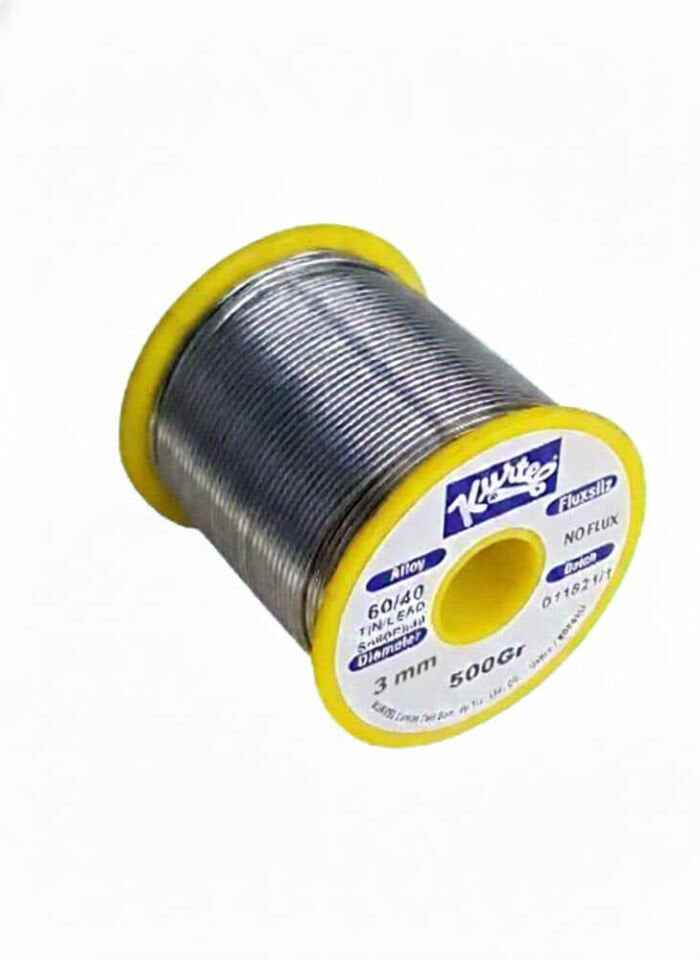 Kurtel Sn63/Pb37 Vitray Lehim Teli Fluxsız 3mm 500gr