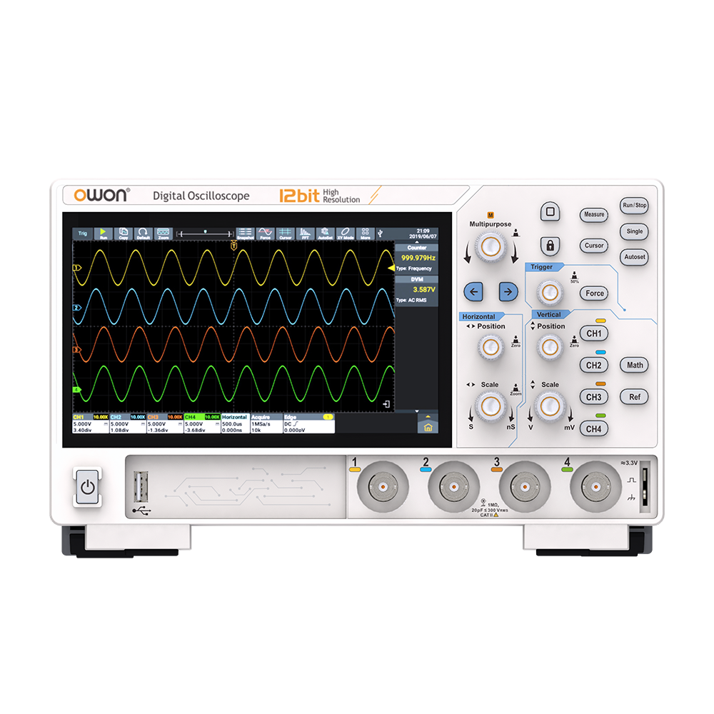 Owon ADS814A 100 MHz 4 Kanal 1.25GSa/s 12 Bit Dijital Osiloskop