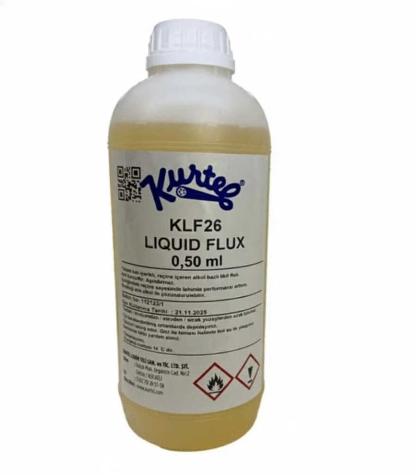 Kurtel KLF-26 Reçineli Sıvı Flux Lehim Suyu 500ml