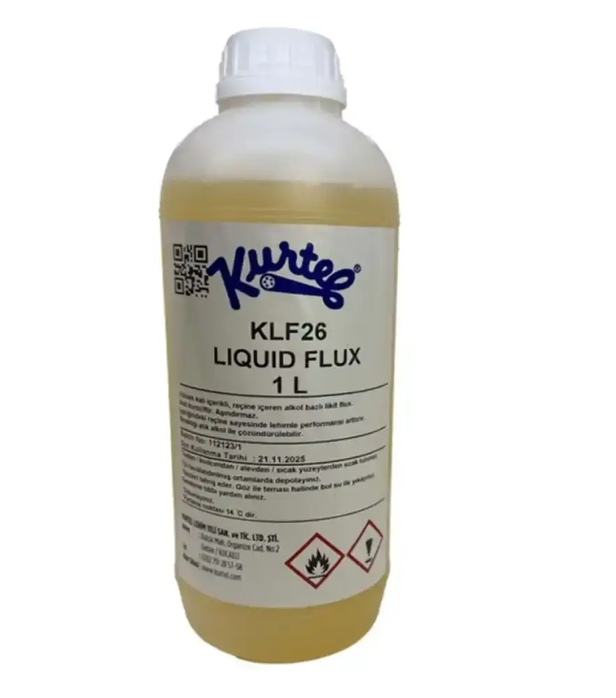 Kurtel KLF-26 Reçineli Sıvı Flux Lehim Suyu 1 Lt