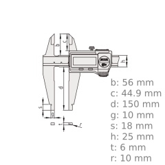 Mitutoyo 551-204-10 Abs 500mm Dijital Kumpas
