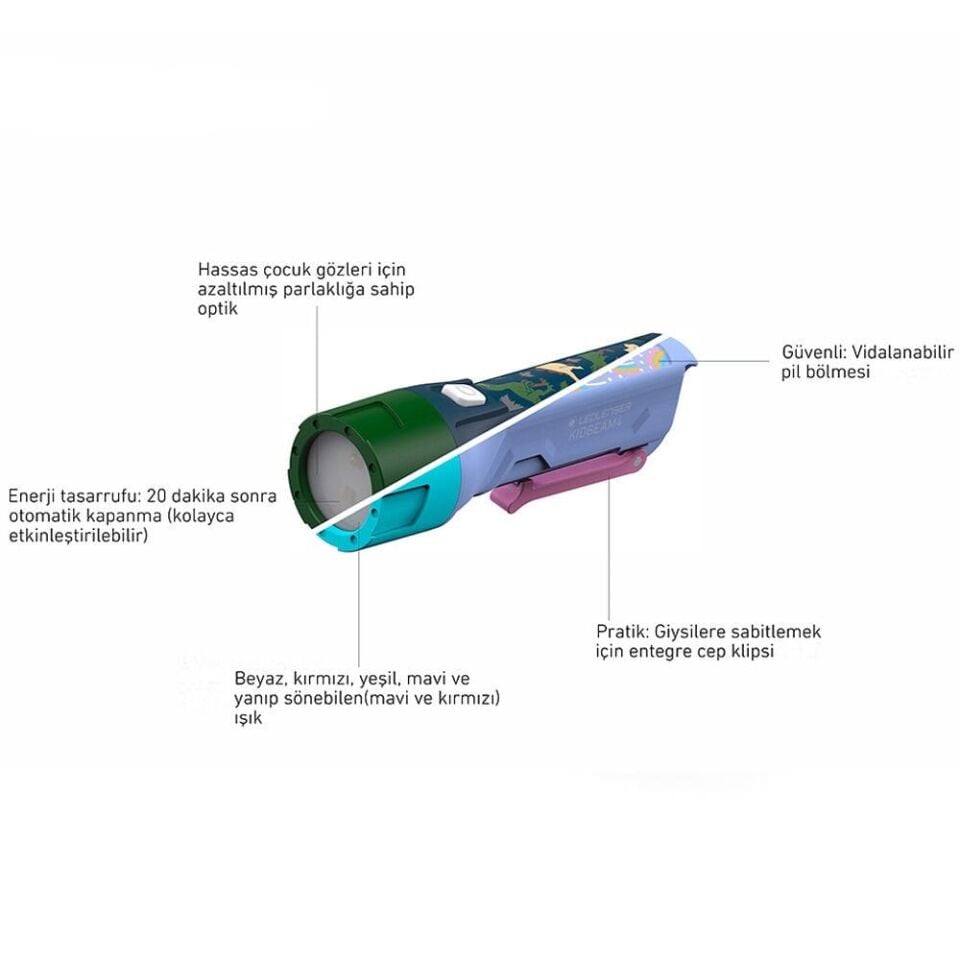 Ledlenser Kidbeam4 Purple Çocuk Feneri