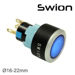 SWY-11 22mm LEDLİ Plastik Yaylı Buton 1NO/1NC 5P