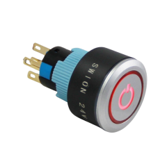 SWY-11T 22mm LEDLİ Plastik Yaylı Buton 1NO/1NC 5P (simge)