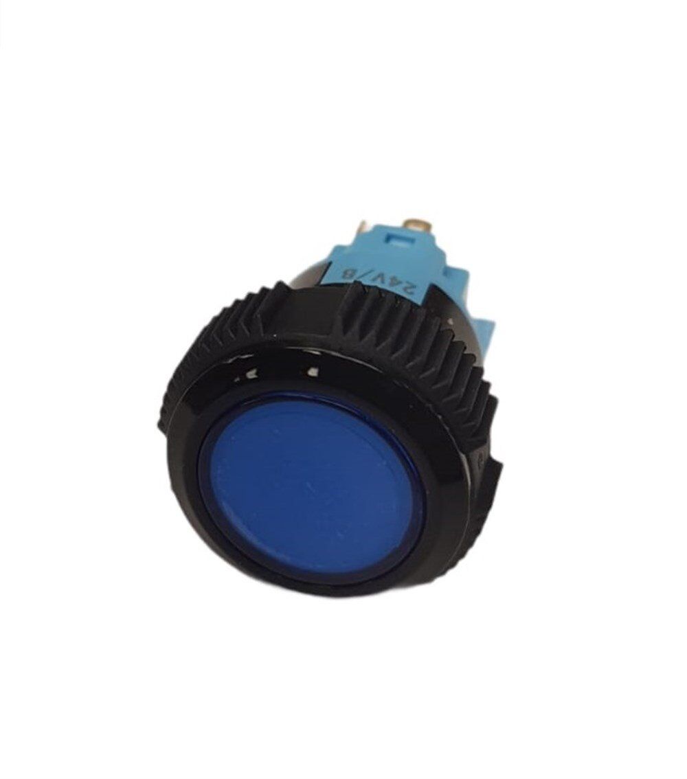 19mm Plastik Led'li Yaylı Buton Renkli Kapak