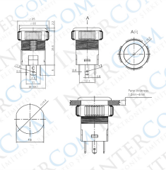 IPS19-10T 19mm Plastik Led'li Yaylı Power Simgeli Buton