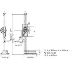 Mitutoyo 570-404 Dijital Yükseklik Mihengiri 600mm