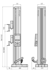 Mitutoyo 518-240 0-350/0-465mm Ölçüm Aralıklı Doğrusal Mihengir