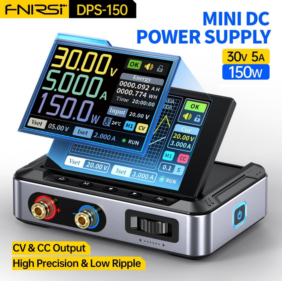 Fnirsi DPS-150H Plus 30V 5A 150W DC Programlanabilir Güç Kaynağı Full Set