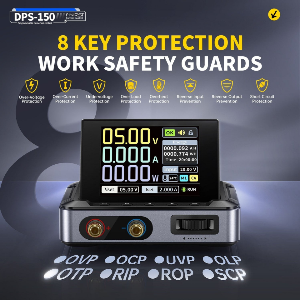 Fnirsi DPS-150H Plus 30V 5A 150W DC Programlanabilir Güç Kaynağı Full Set