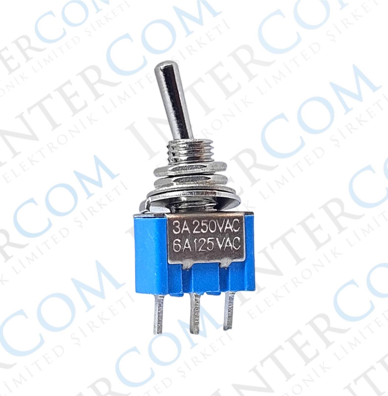 IC-139C Toggle Switch İğne Ayak ON-OFF Ø6mm MTS-102-A2