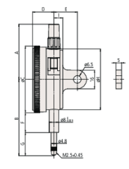 Mitutoyo 2110AB-10 Komparatör Saati