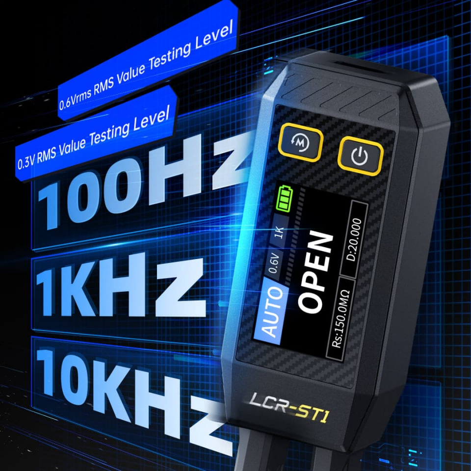 Fnirsi LCR-ST1 Mini Akıllı Dijital Cımbız LCR SMD ESR Transistör Test Cihazı