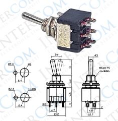 IC-144 Toggle Switch ON-OFF Ø6mm MTS-202