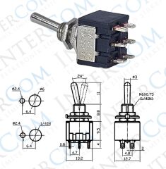 IC-146 Toggle Switch Yaylı OFF-MOM Ø6mm MTS-212