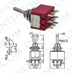 IC-148A Toggle Switch ON-OFF Ø6mm MTS-302