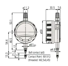 Mitutoyo 543-701B Dijital Komparatör Saati