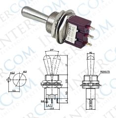IC-148E Toggle Switch ON-OFF Ø12mm MTS-102L