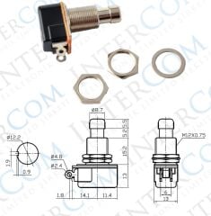 IC-148J Pedal Switch Yaylı Ø12mm PBS-24B-4SW