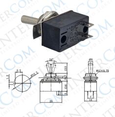 IC-149 Toggle Switch 2P ON-OFF Ø12mm KN3-1