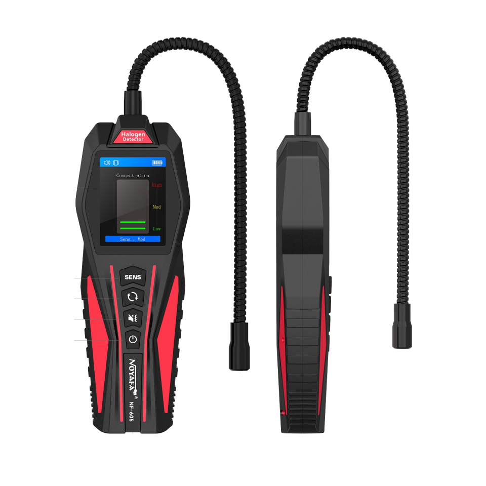 Noyafa NF-605 Halojen Gaz Kaçak Dedektörü HVAC Soğutucu Gaz Tespit Cihazı