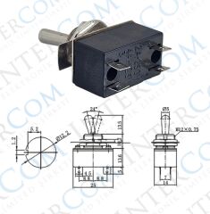 IC-150 Toggle Switch 4P ON-OFF Ø12mm KNC3-1X2