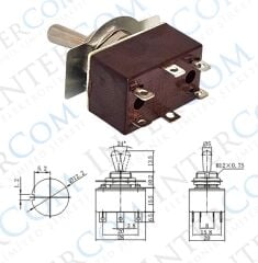 IC-151 Toggle Switch 6P ON-OFF Ø12mm KN3C-202P
