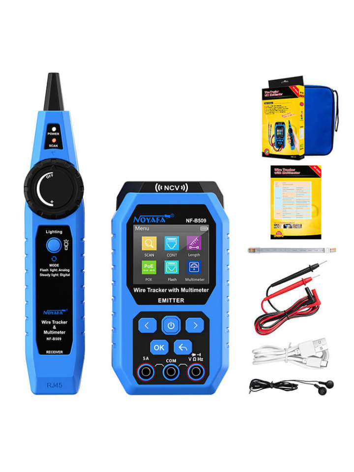 Noyafa NF-B509 Dijital Multimetreli Kablo Test ve İzleme Cihazı
