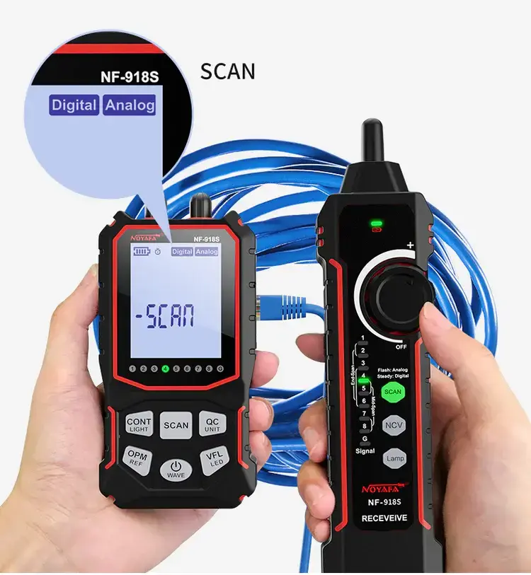 Noyafa NF-918S Ağ Kablosu Test Cihazı Optik Güç Ölçer ve VFL