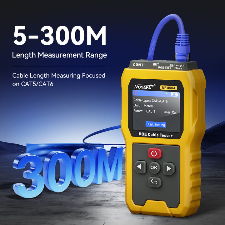 Noyafa NF-8504 PoE Kablo Test Cihazı 2.4 İnç LCD Ekranlı