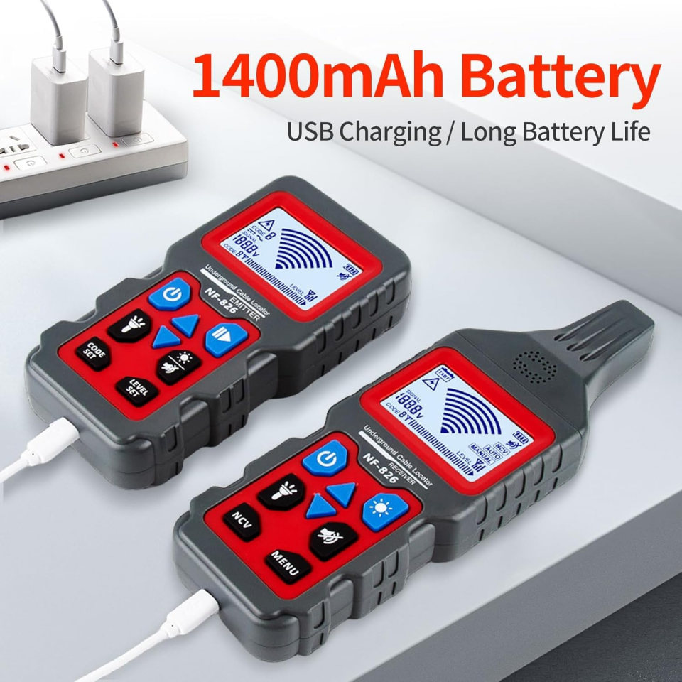 Noyafa NF-826 Yeraltı ve Duvar İçi Kablo İzleyici ve Boru Tespit Cihazı