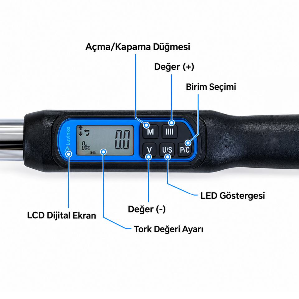 Luvinka ZWJ4-0340 1/2 Dijital Torkmetre