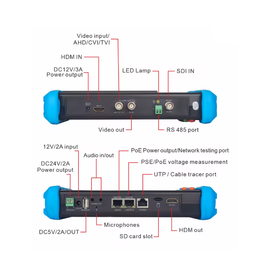 Noyafa NF-IPC716 ADHS PRO 4K CCTV Kamera Test Cihazı IP Analog PoE Tester