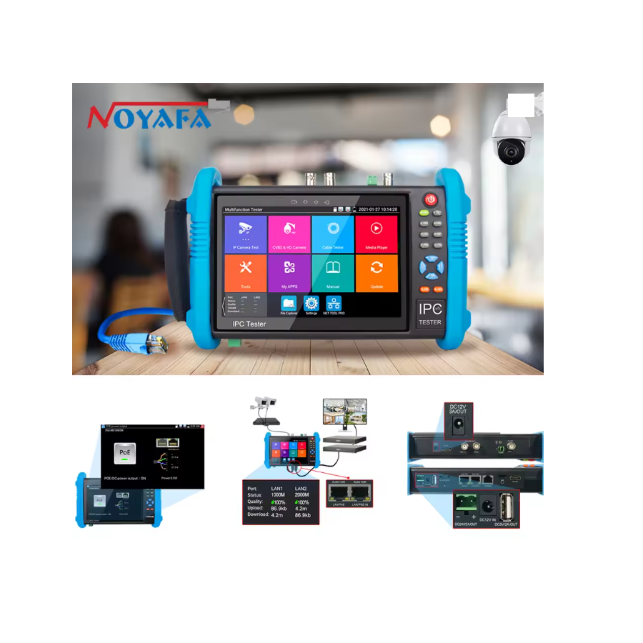 Noyafa NF-IPC716 ADHS PRO 4K CCTV Kamera Test Cihazı IP Analog PoE Tester