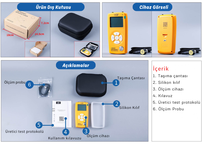 Linshang LS213 Ultrasonik Kalınlık Ölçüm Cihazı