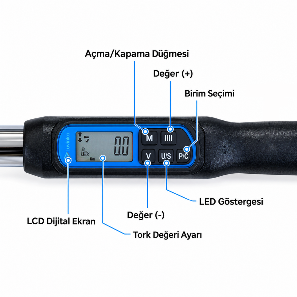 Luvinka ZWJ4-0200 1/2 Dijital Torkmetre