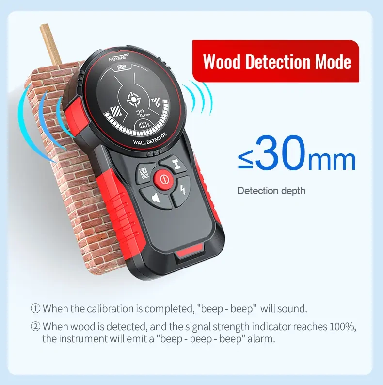 Noyafa NF-5102 Duvar Tarayıcı Metal Ahşap AC Kablo Dedektörü