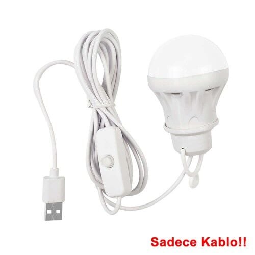 Anahtarlı Usb Kablo 1 Metre Beyaz